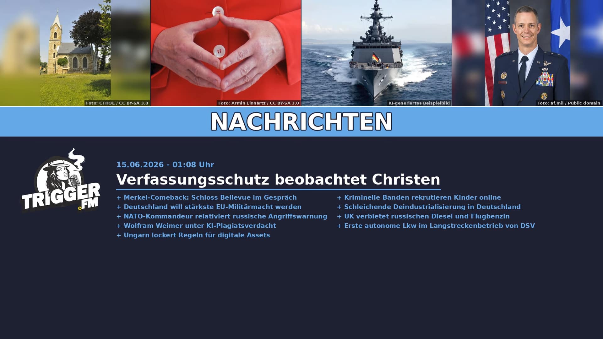 TriggerFM: Nachrichten der Freien Medien vom 15.06.2026
