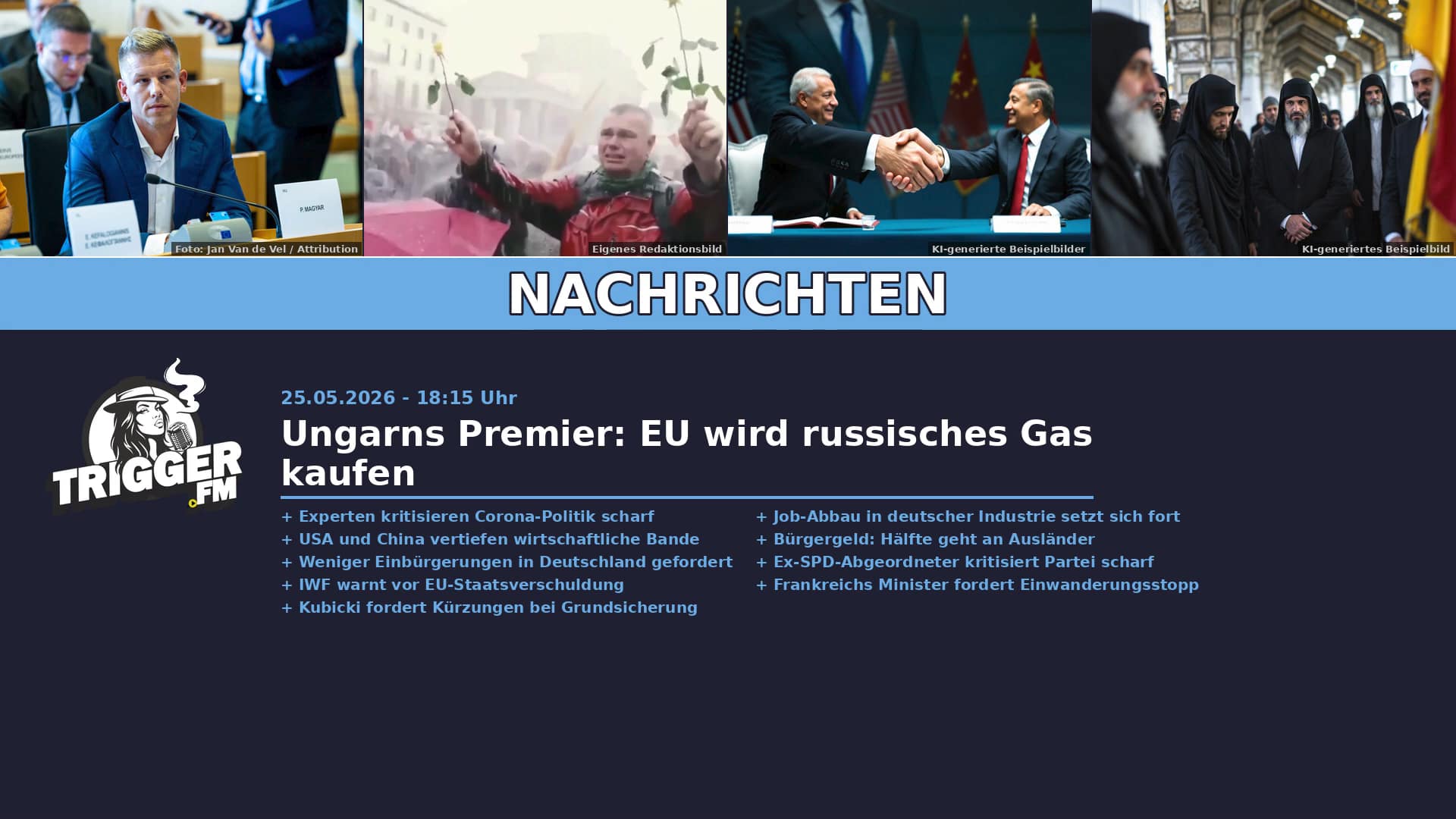 TriggerFM: Nachrichten der Freien Medien vom 25.05.2026 TriggerFM: Nachrichten der Freien Medien vom 25.05.2026