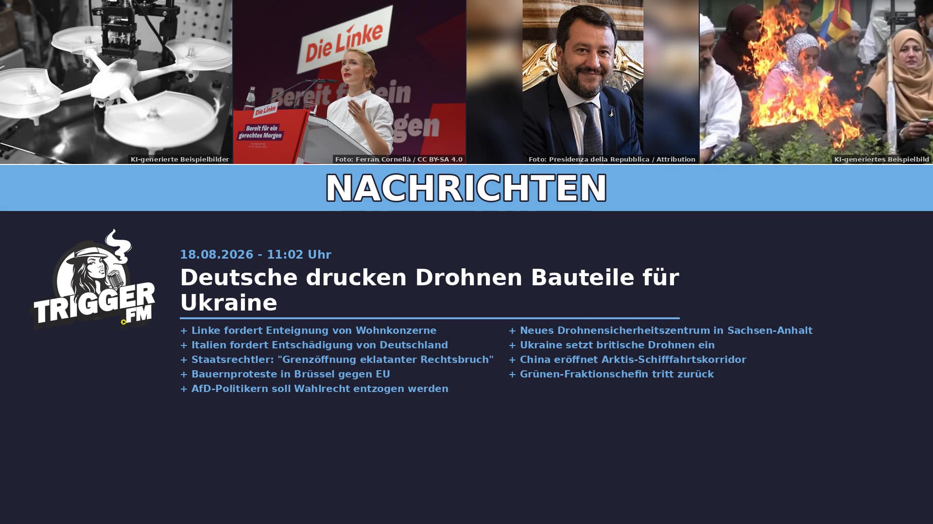 TriggerFM: Nachrichten der Freien Medien vom 18.08.2026