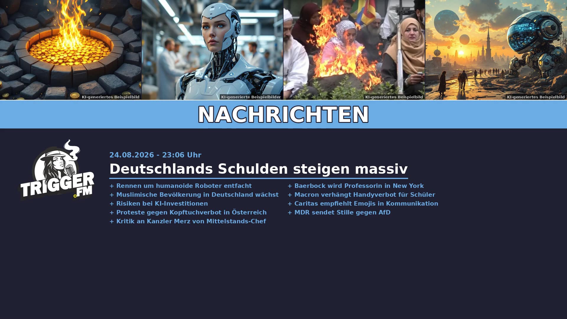 TriggerFM: Nachrichten der Freien Medien vom 24.08.2026