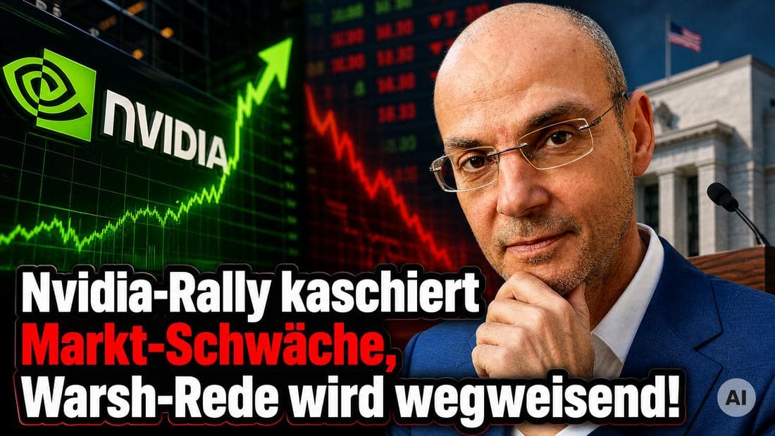 Nvidia-Rally kaschiert Markt-Schwäche, Warsh-Rede wird wegweisend! Marktgeflüster Nvidia-Rally kaschiert Markt-Schwäche, Warsh-Rede wird wegweisend! Marktgeflüster