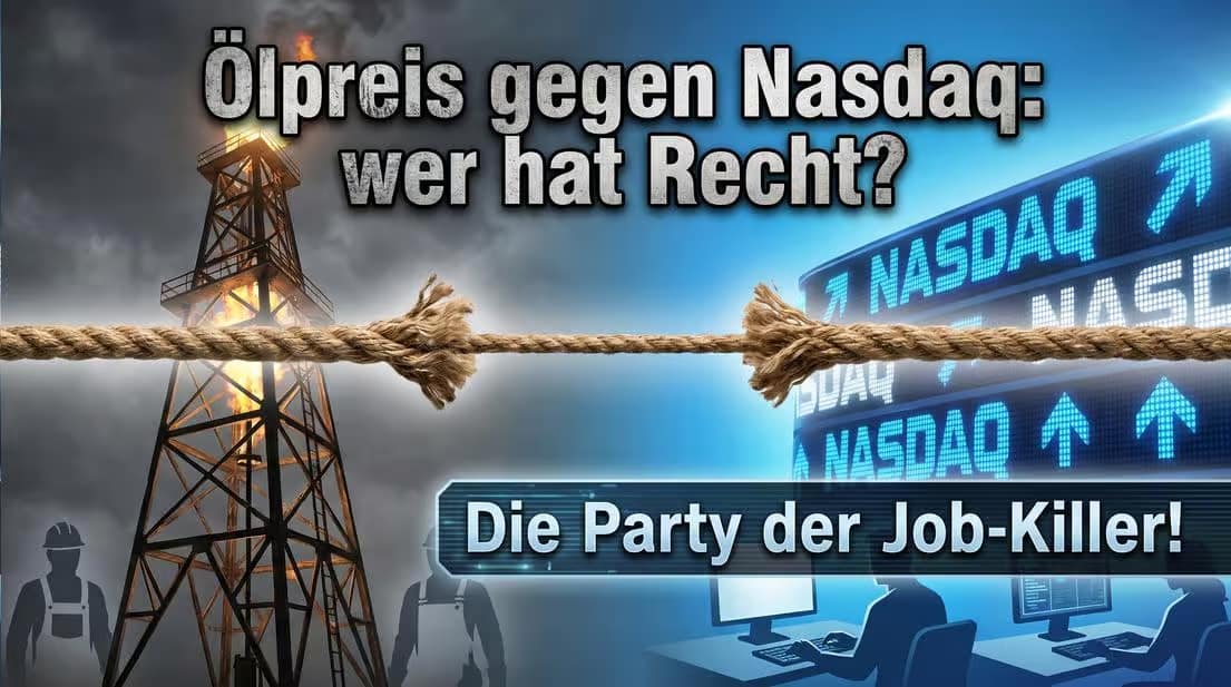 Ölpreis gegen Nasdaq: wer hat Recht? Die Party der Job-Killer! Marktgeflüster Ölpreis gegen Nasdaq: wer hat Recht? Die Party der Job-Killer! Marktgeflüster