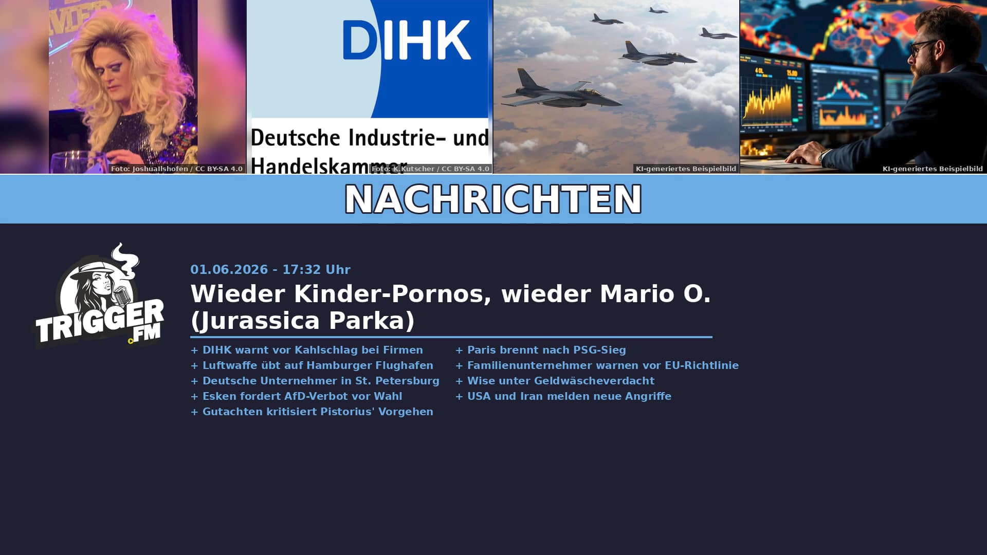 TriggerFM: Nachrichten der Freien Medien vom 01.06.2026
