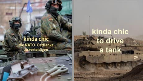 Wahnsinns-Ticker: Bundeswehr und IDF blamieren sich mit „kinda chic“-Werbung Wahnsinns-Ticker: Bundeswehr und IDF blamieren sich mit „kinda chic“-Werbung