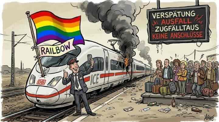 „Railbow“ statt Fahrplan: DB feiert Regenbogen „Railbow“ statt Fahrplan: DB feiert Regenbogen