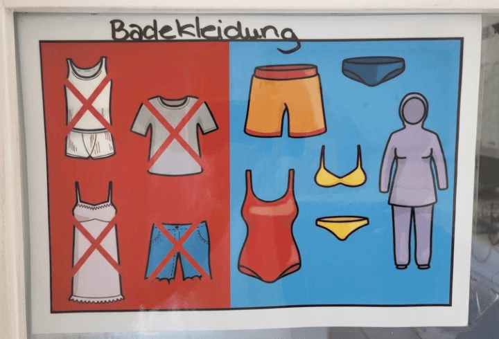 Ganzkörperanzug erlaubt, T-Shirt verboten – und ein Journalist tut das Undenkbare… Ganzkörperanzug erlaubt, T-Shirt verboten – und ein Journalist tut das Undenkbare…